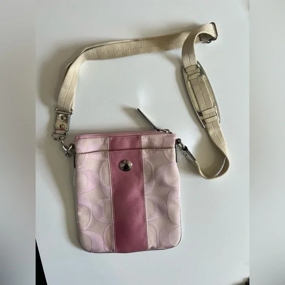 Coach Y2K pink / silver crossbody bag m0867-42246 - Picture 2 of 15